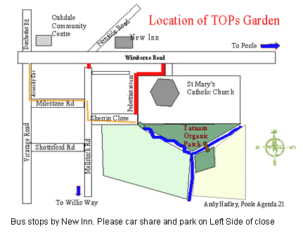 Site map for how to get to Tatnam Patch